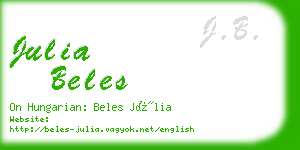 julia beles business card